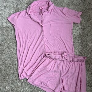 Skims soft lounge short sleep set Bubblegum